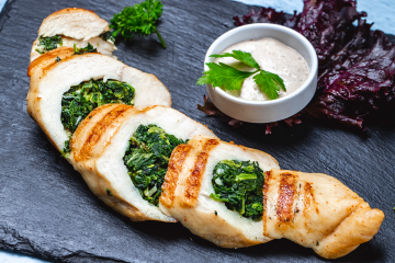 Spinach-Stuffed Free Range Chicken Breast